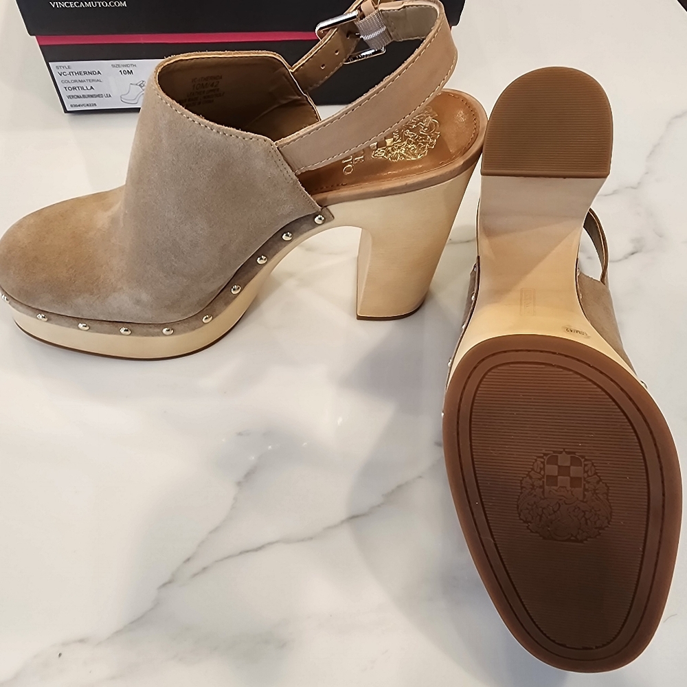 Vince Camuto Women's Ithernda Platform Tortilla Size 10 New With Box